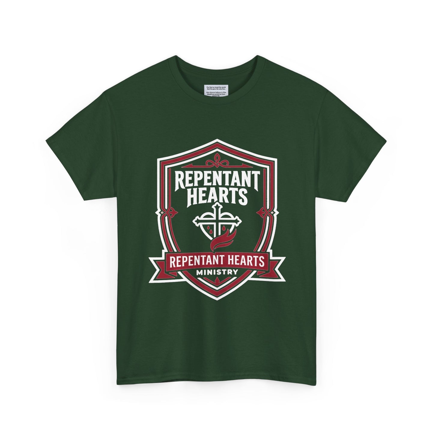 Rev 2:5 T-Shirt- Repentant Hearts Ministry Tee — RHM Logo & Menorah Back Print