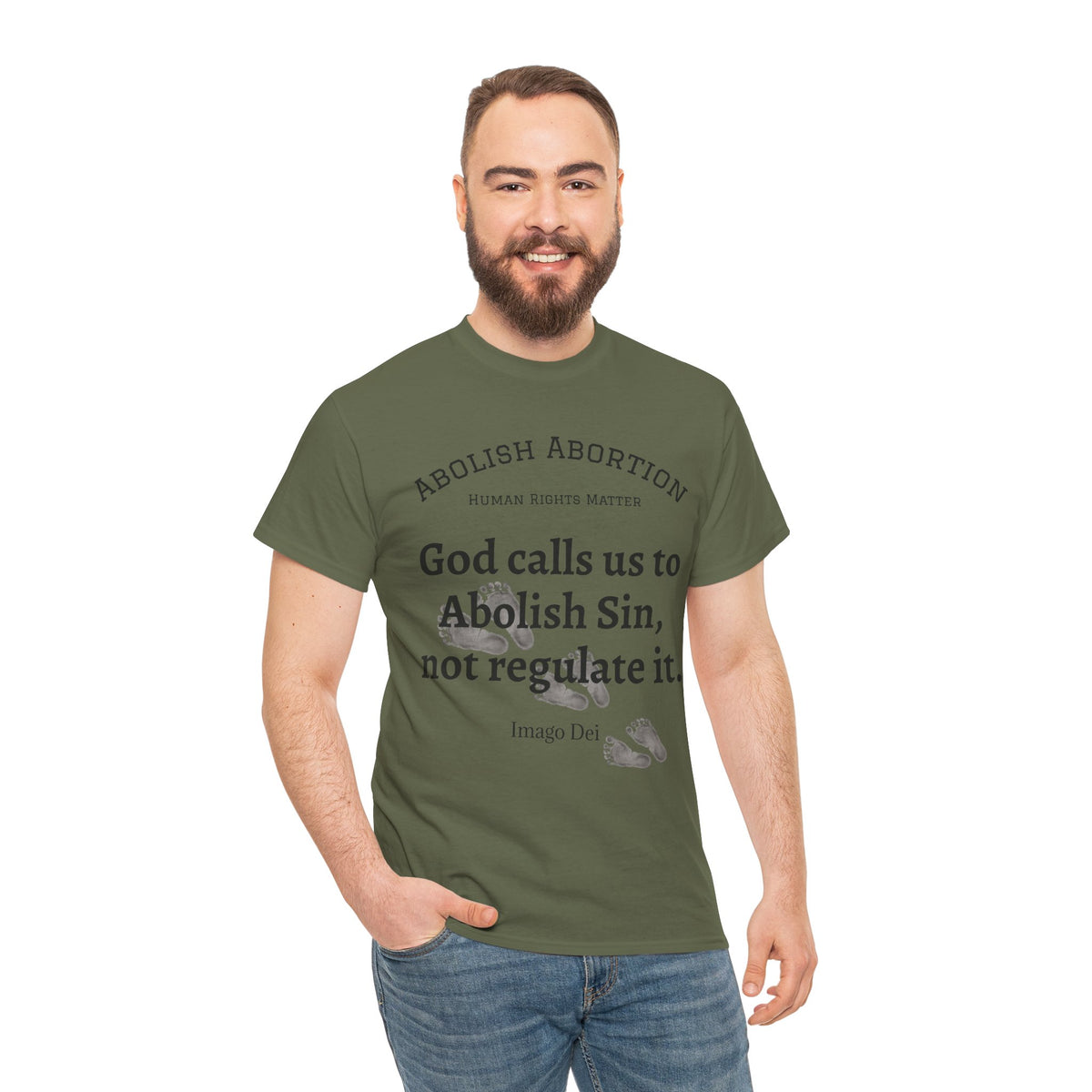 Abolish Abortion II T-Shirt — Jeremiah 1:5 Christian Message