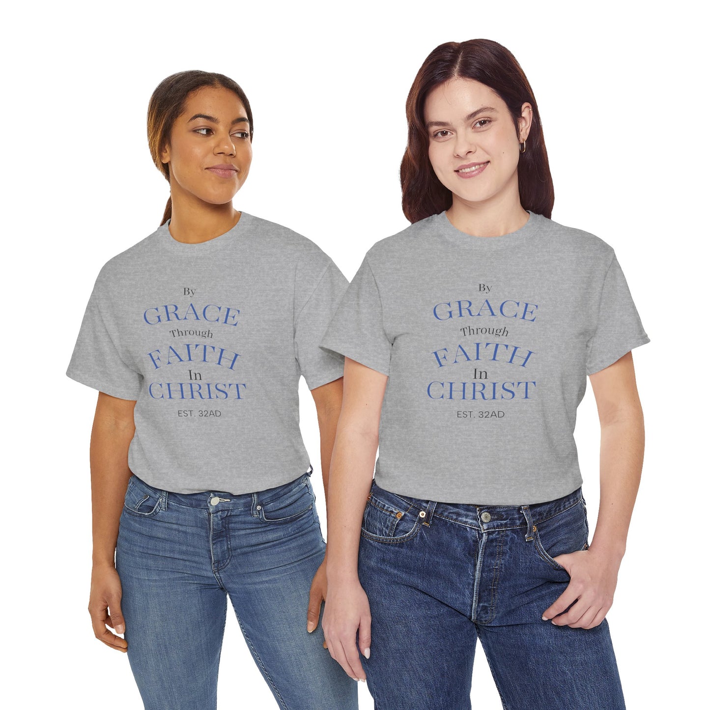 Ephesians 2:8-9 T-Shirt — "By Grace Through Faith in Christ" Christian Tee
