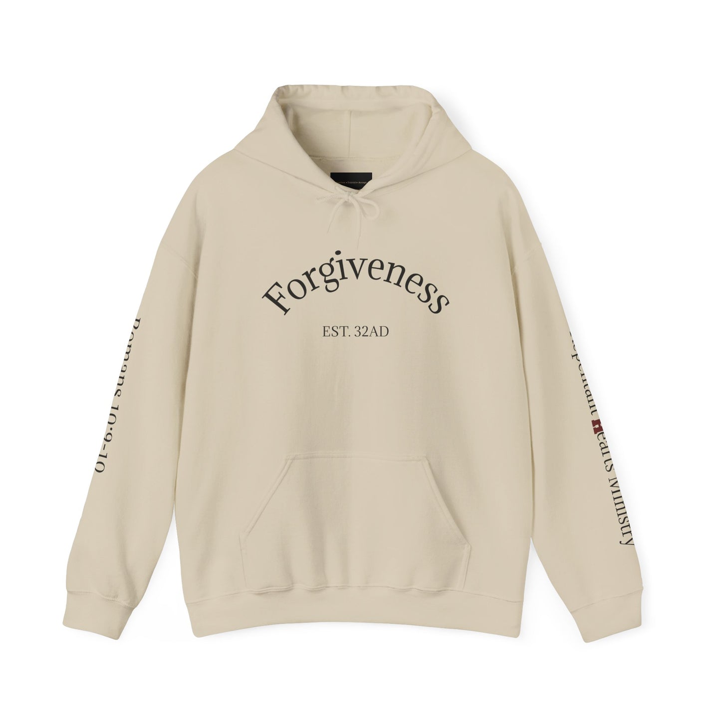 Forgiveness Hoodie (Romans 10:9-10)— Christian Scripture Faith Pullover