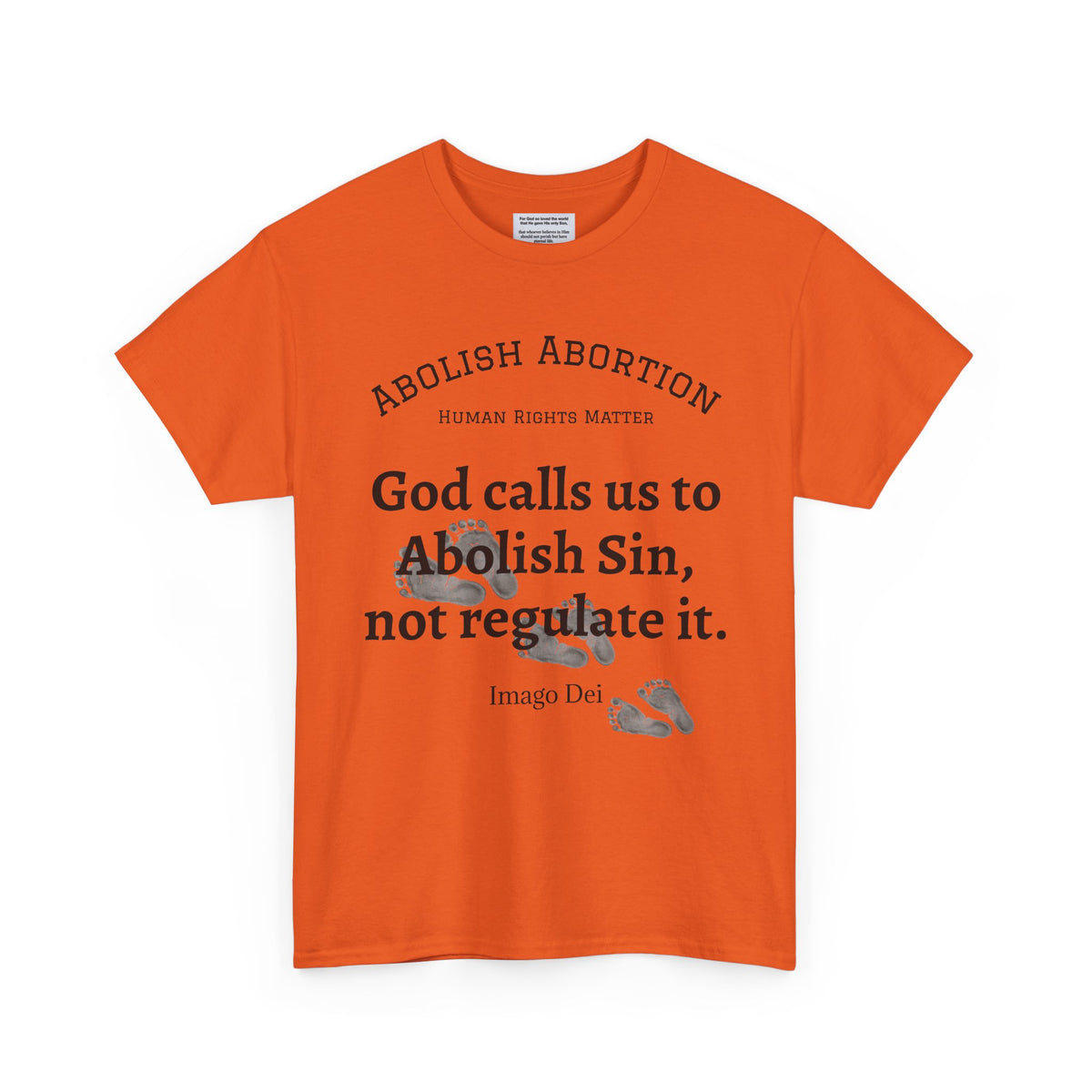 Abolish Abortion II T-Shirt — Jeremiah 1:5 Christian Message