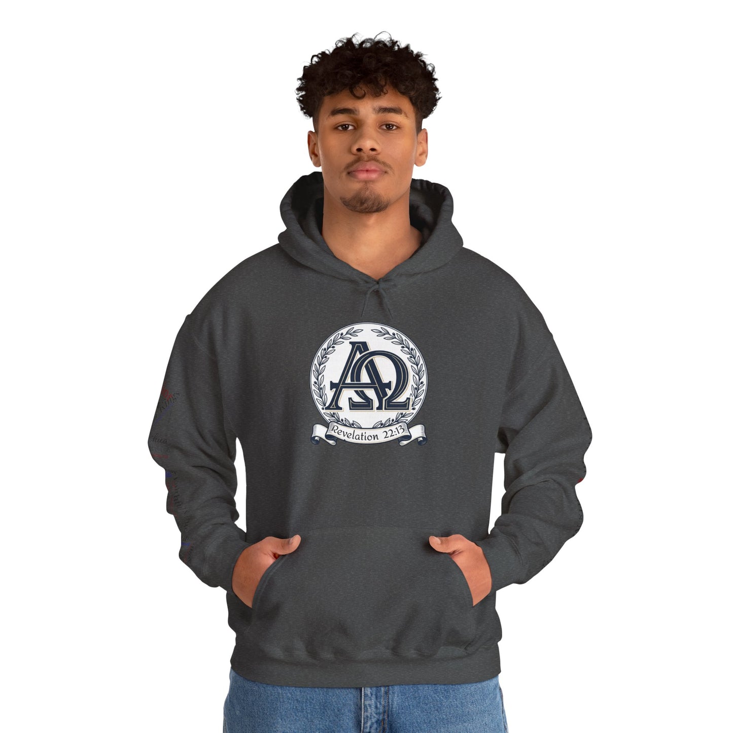 Alpha Omega Hoodie — "I Am the First & the Last" Names of Jesus