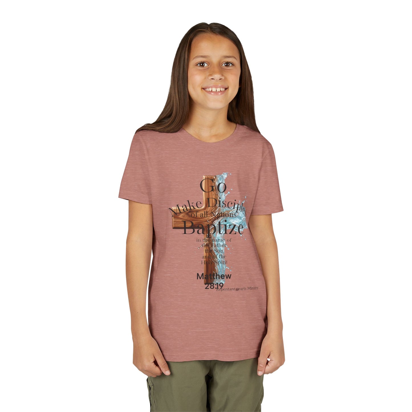 Youth Christian Matthew 28:19 – "Go, Make Disciples and Baptize" Kids T-Shirt