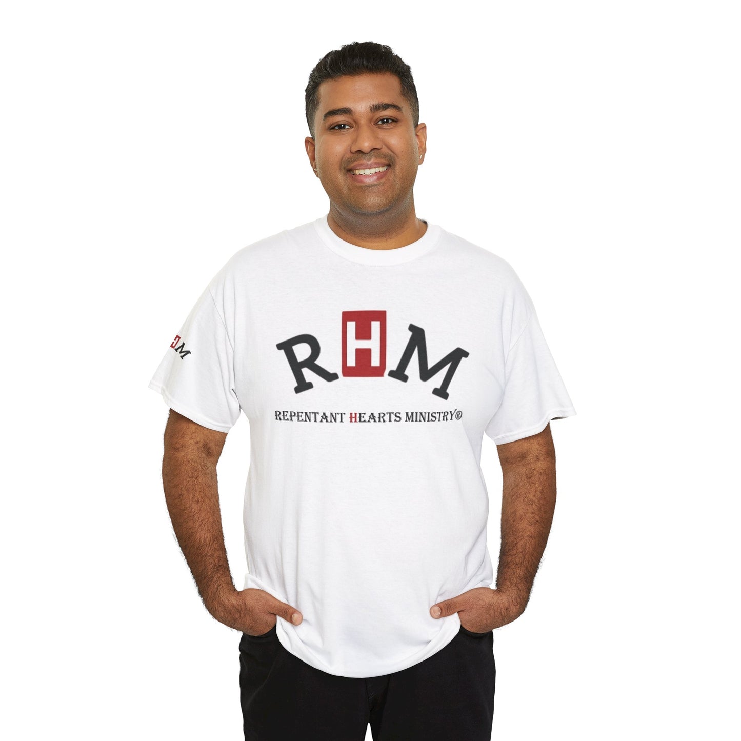 Rev 2:5 T-Shirt- Repentant Hearts Ministry Tee — RHM Logo & Menorah Back Print
