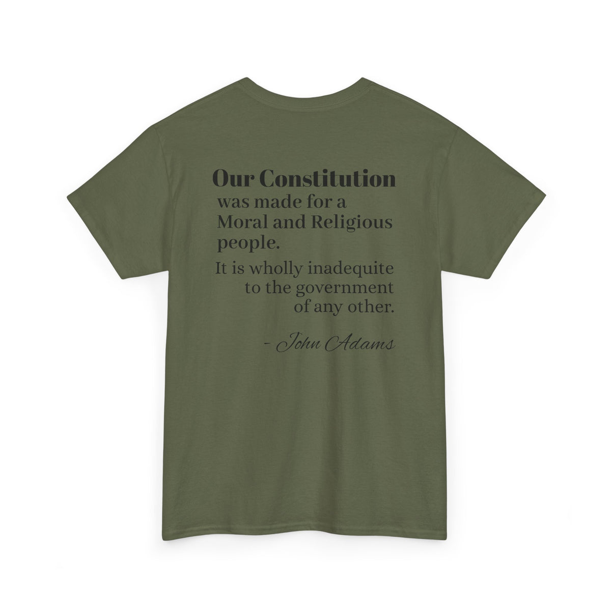 Morality Matters- Bible Scripture and John Adam's quote Unisex Heavy Cotton Tee