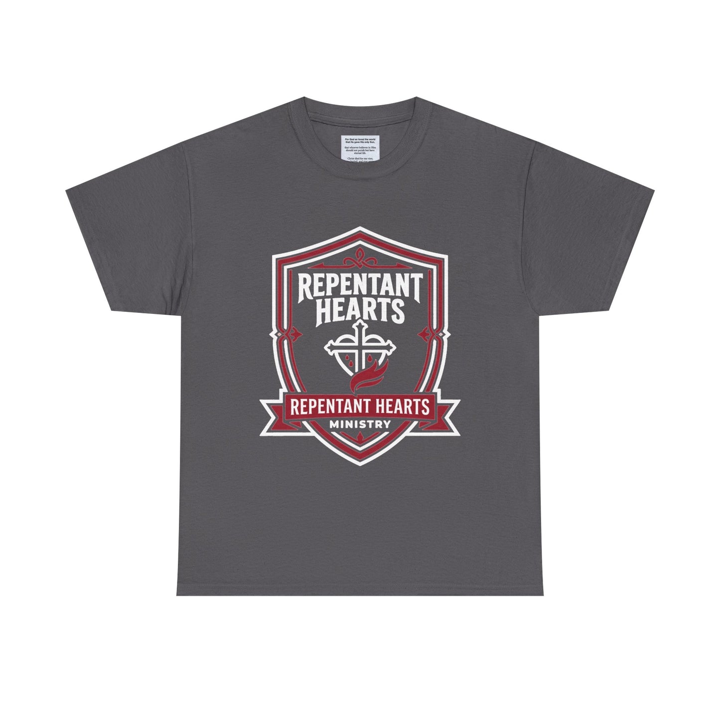 Rev 2:5 T-Shirt- Repentant Hearts Ministry Tee — RHM Logo & Menorah Back Print
