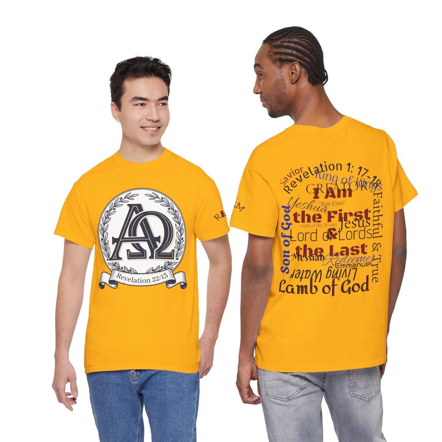 Alpha Omega T-shirt "I Am the First & the Last" Names of Jesus