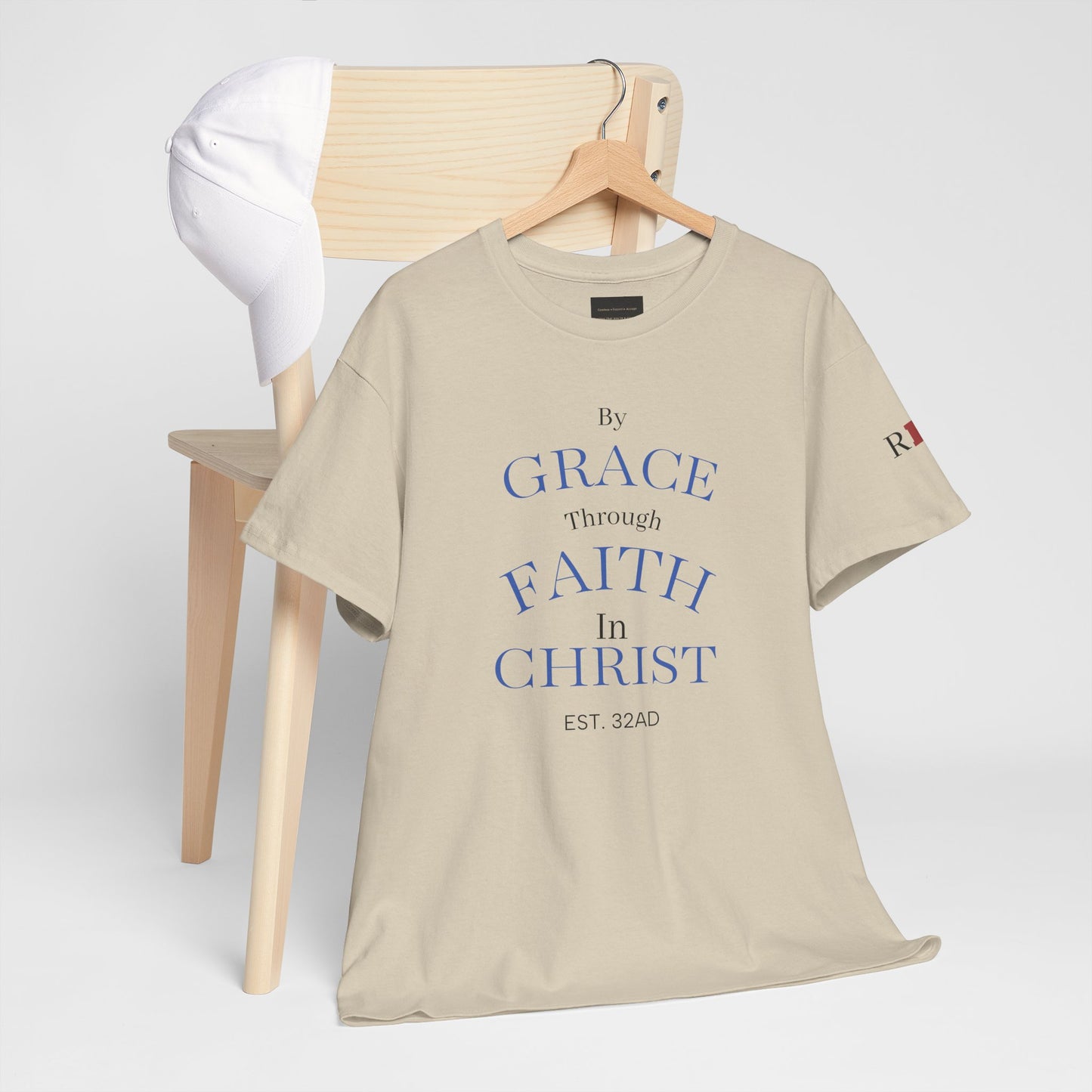 Ephesians 2:8-9 T-Shirt — "By Grace Through Faith in Christ" Christian Tee