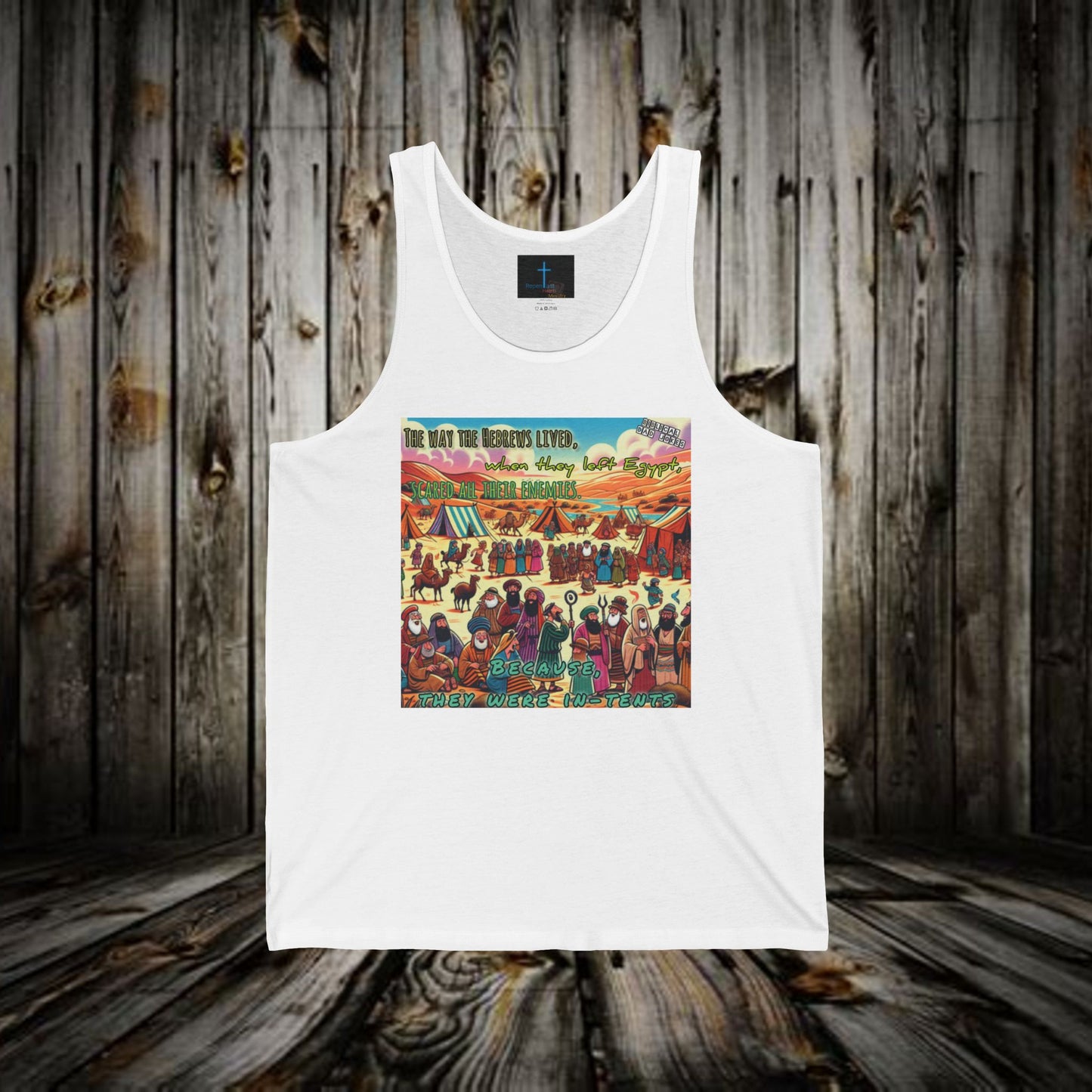 Biblical Dad Joke: Because They Were In Tents- Tank Top