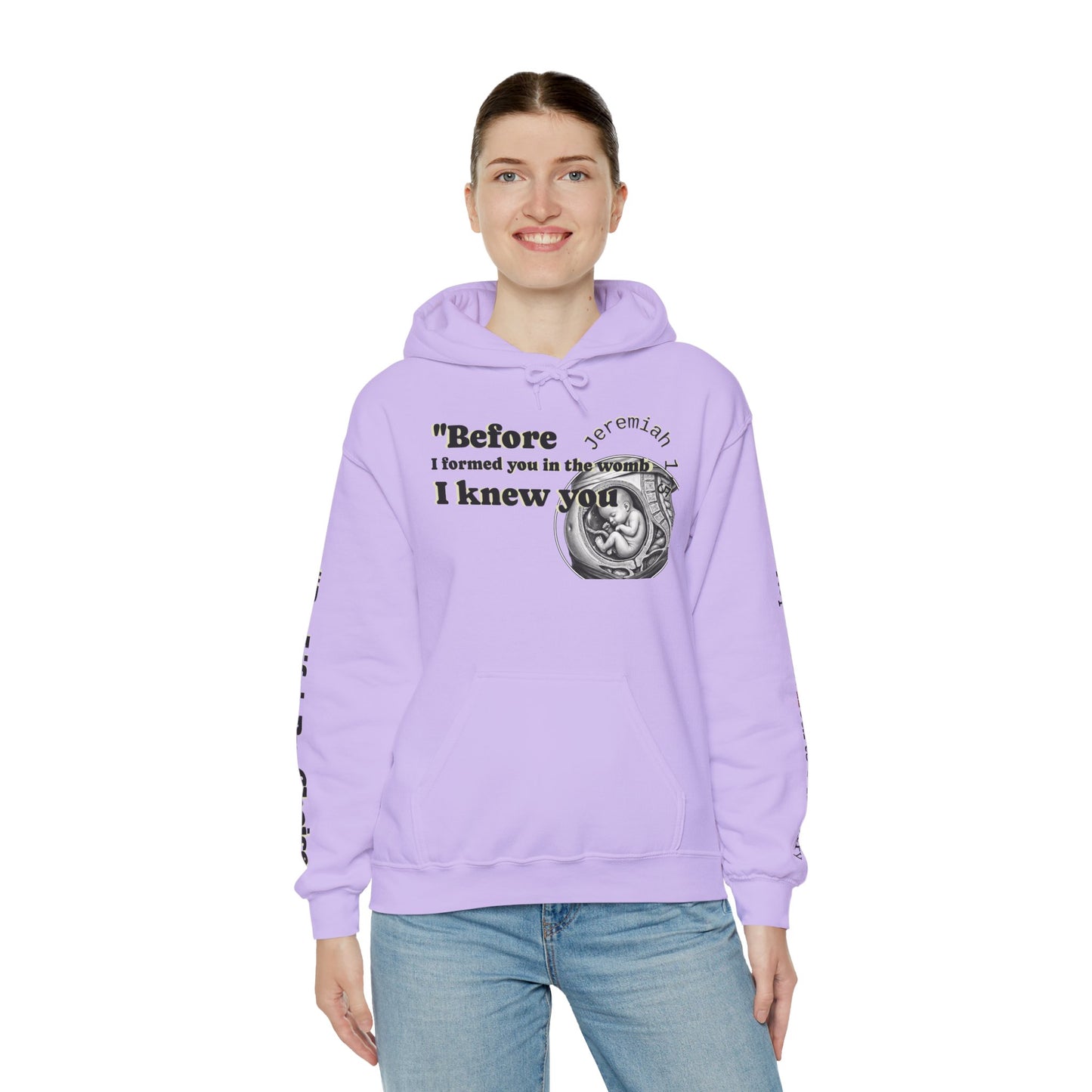 Abolish Abortion Heavy Blend™ Jeremiah 1:5 Hooded Sweatshirt
