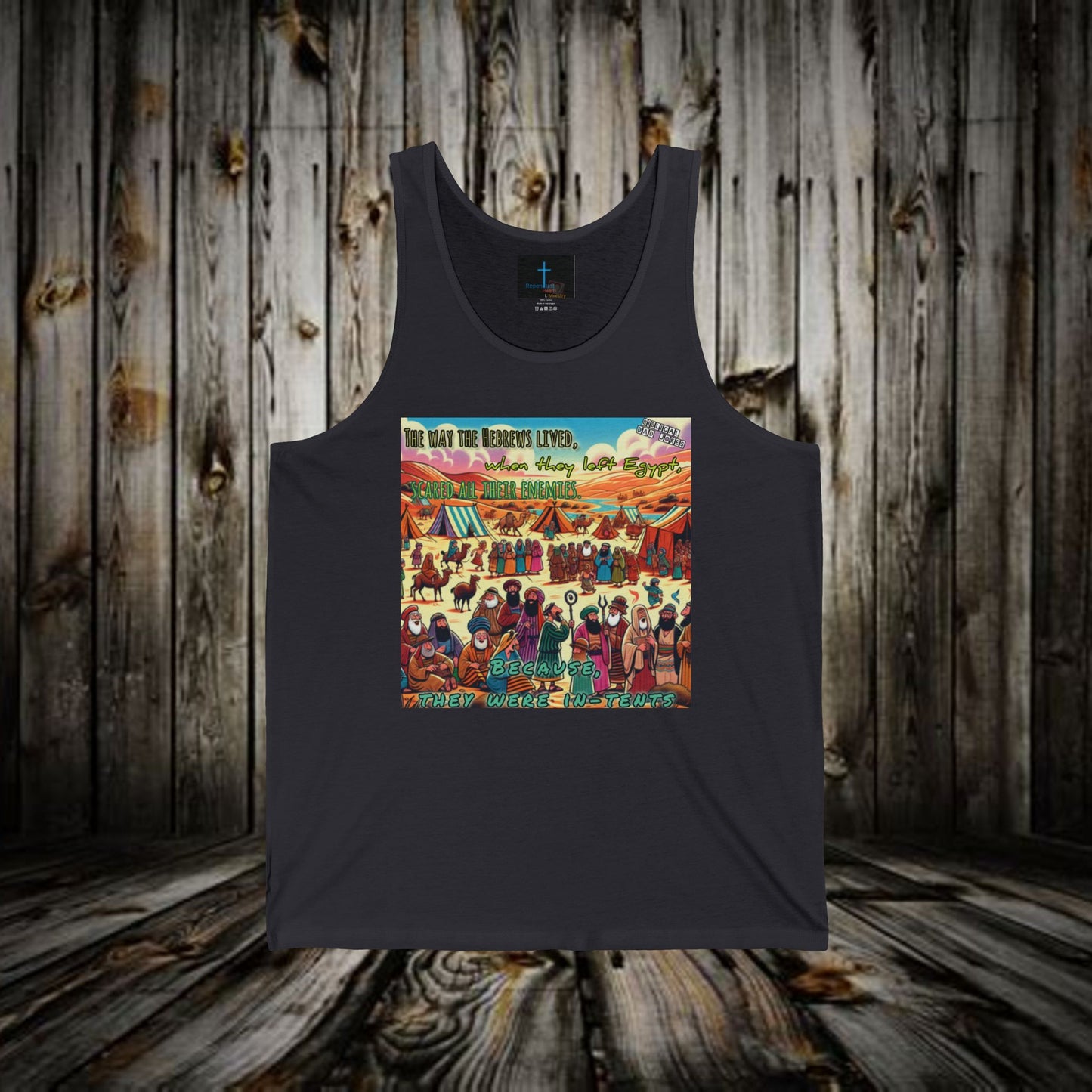 Biblical Dad Joke: Because They Were In Tents- Tank Top