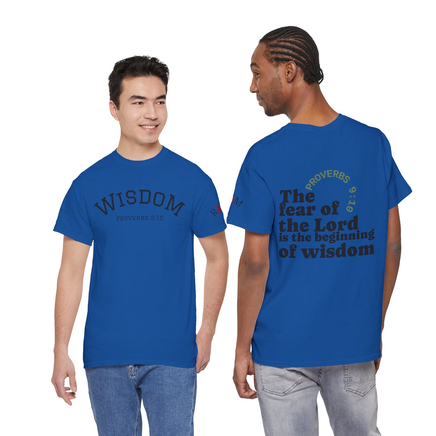 "Wisdom" Proverbs 9:10 T-shirt — "The fear of the Lord is the beginning of wisdom" Christian Scripture