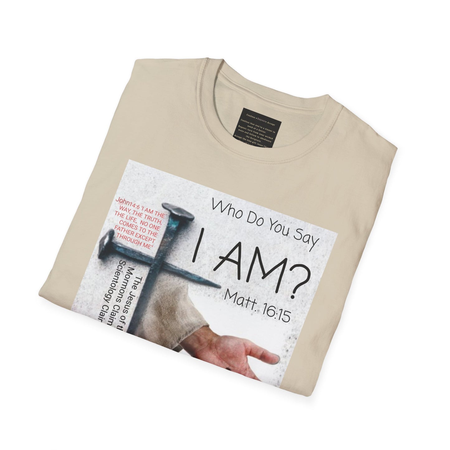 'Who Do You Say I Am' Unisex Softstyle Christian T-Shirt