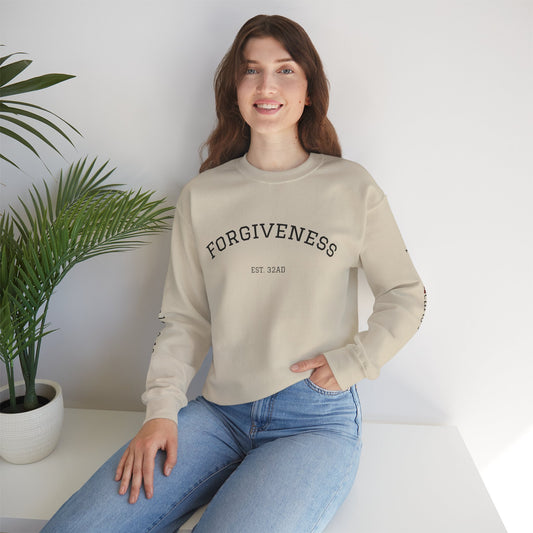 Forgiveness Crewneck Sweatshirt (Romans 10:9) — Christian Faith Verse Pullover