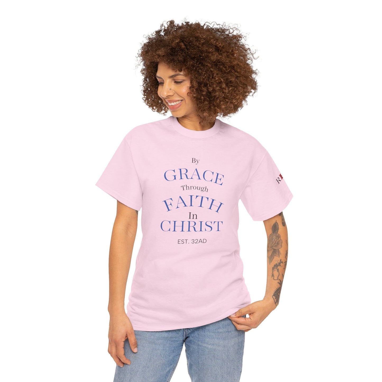 Ephesians 2:8-9 T-Shirt — "By Grace Through Faith in Christ" Christian Tee