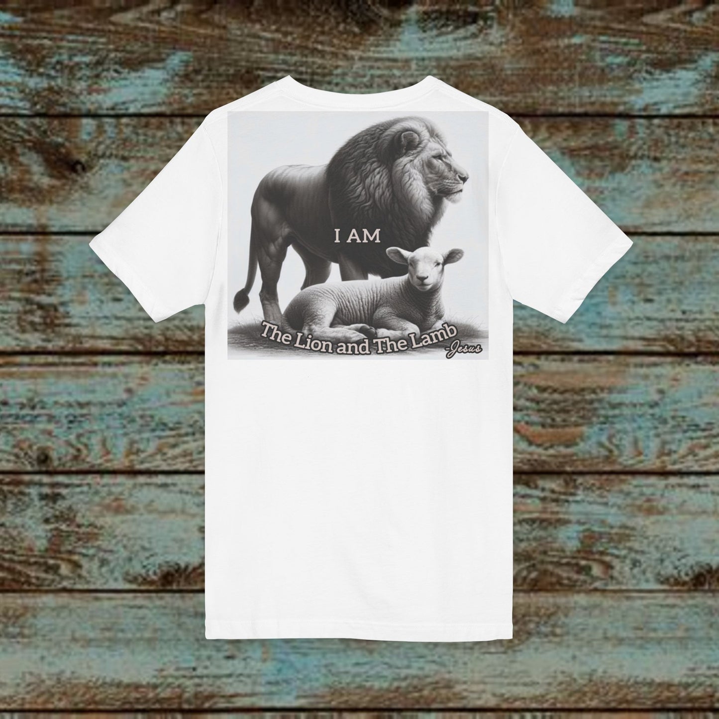 Biblical Womens 'I AM' V-Neck Tee - Repentant Heart Ministry & Lion and Lamb Design