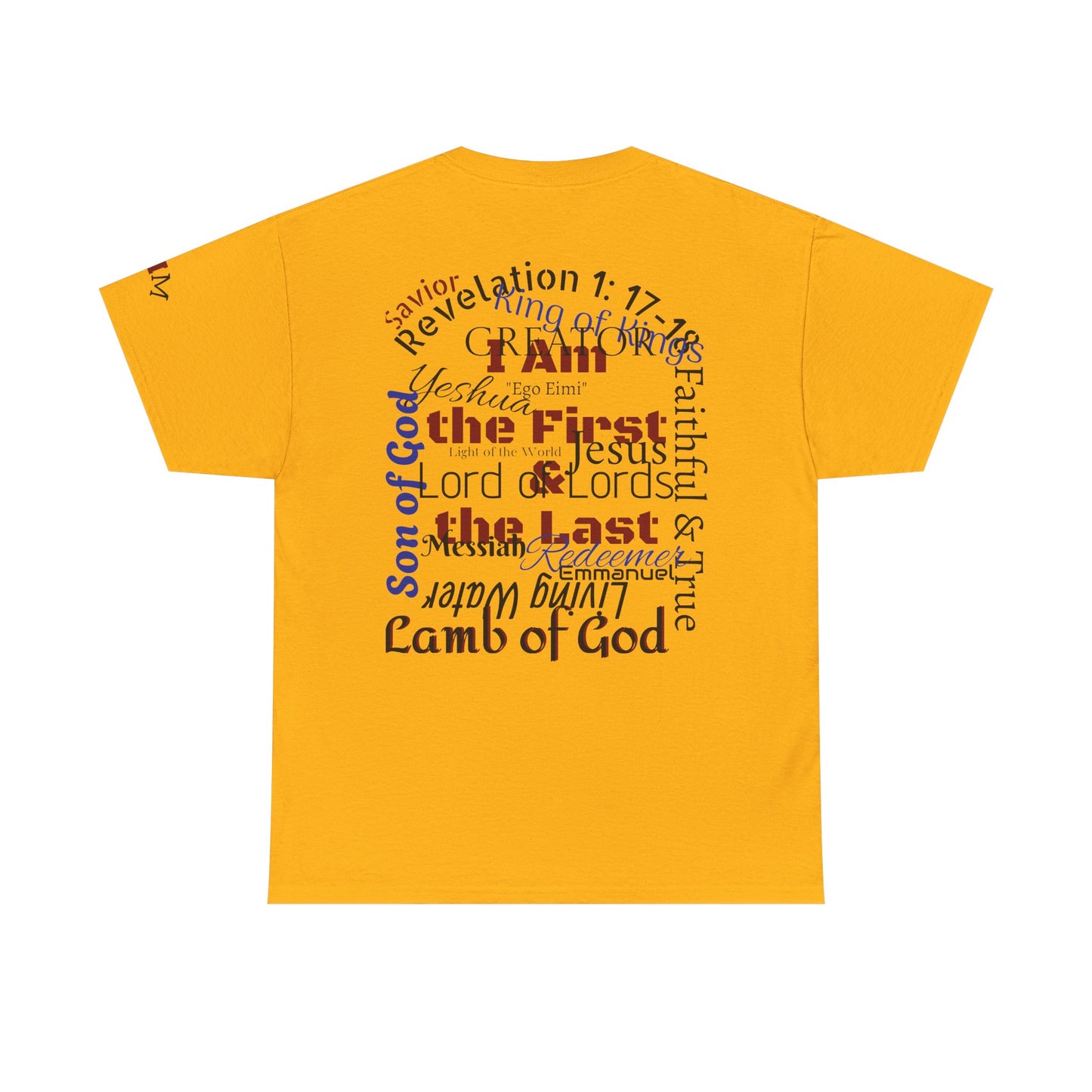 Alpha Omega T-shirt "I Am the First & the Last" Names of Jesus