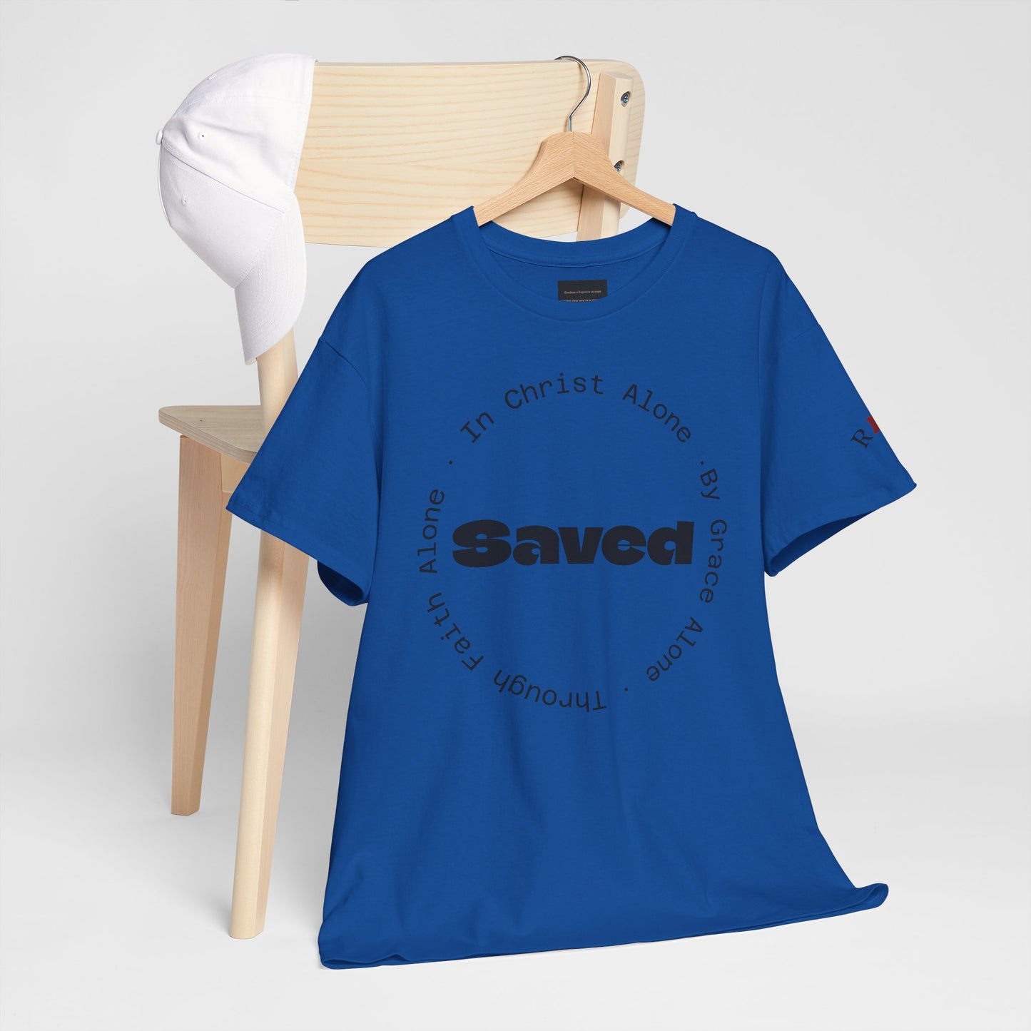 "Saved" Ephesians 2:8 T‑Shirt — Scripture back
