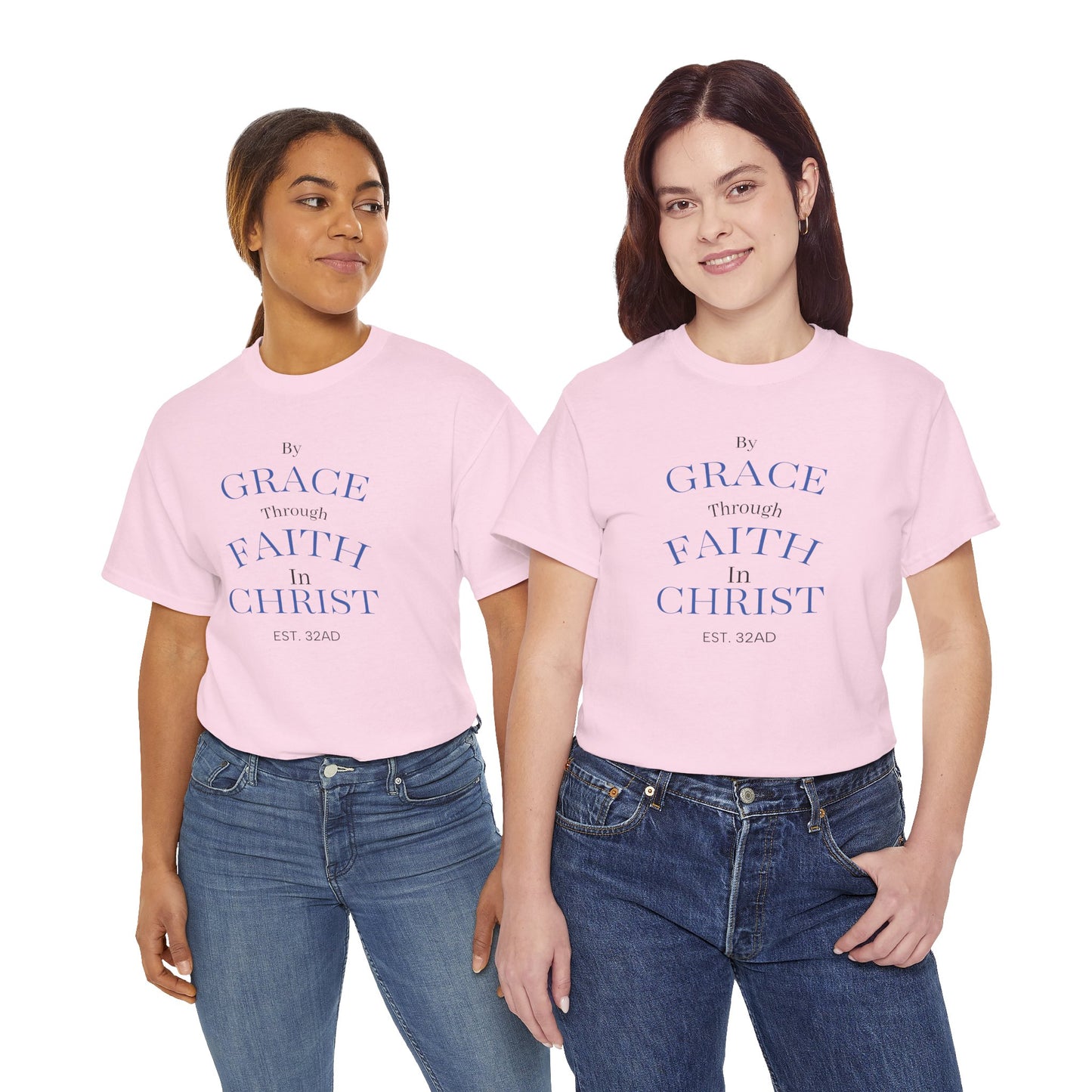 Ephesians 2:8-9 T-Shirt — "By Grace Through Faith in Christ" Christian Tee