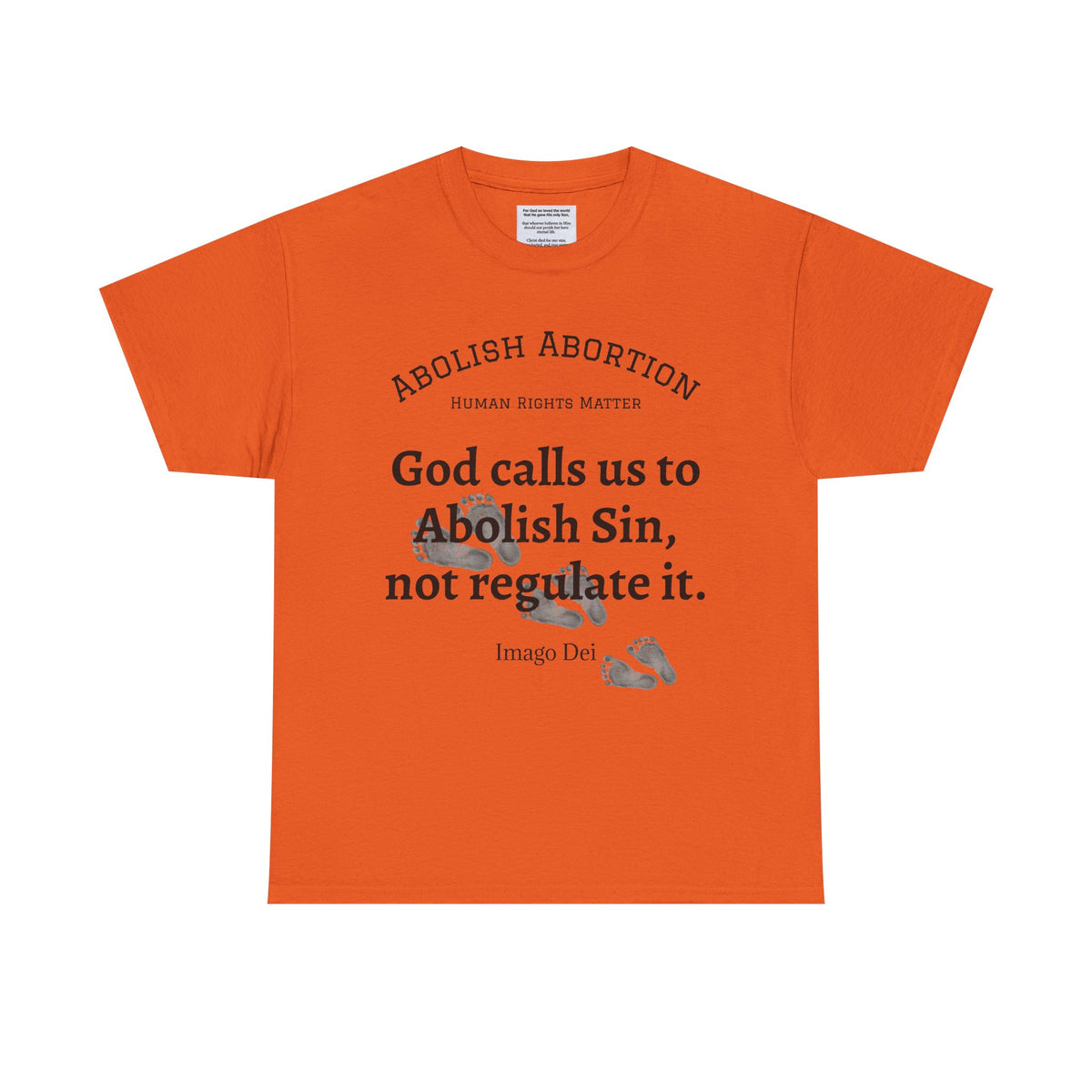 Abolish Abortion II T-Shirt — Jeremiah 1:5 Christian Message