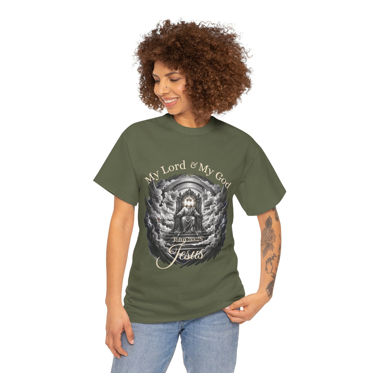 Jesus on the Throne "My Lord & My God" Christian Faith Tee