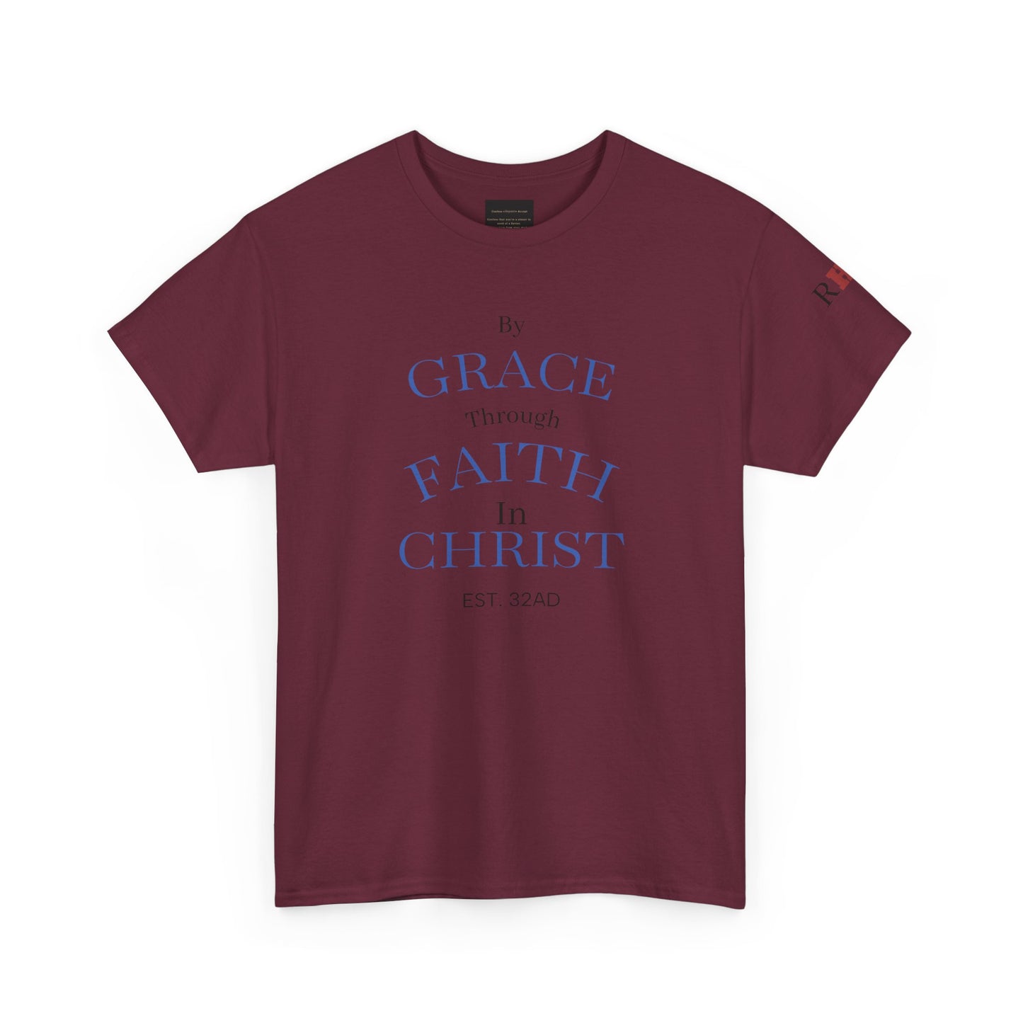 Ephesians 2:8-9 T-Shirt — "By Grace Through Faith in Christ" Christian Tee