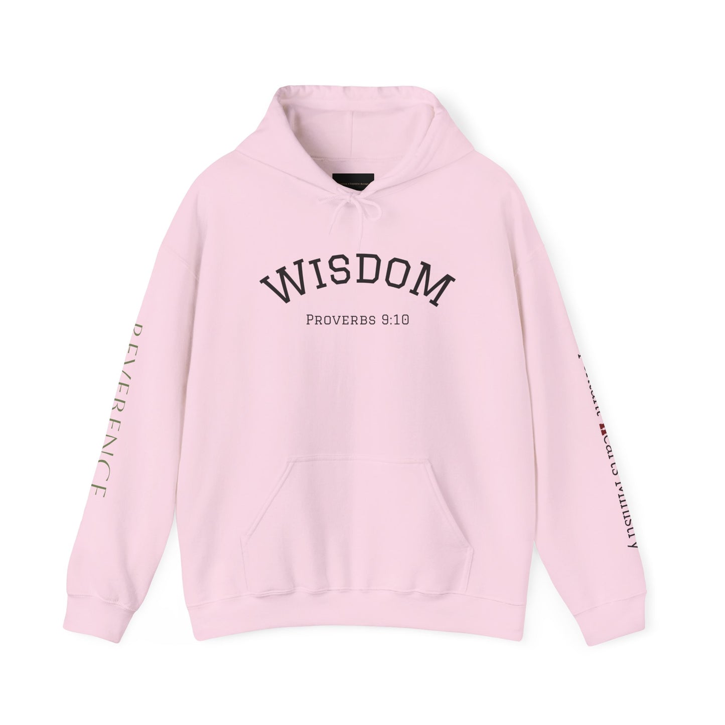 "Wisdom" Fear the Lord Proverbs 9:10 Hoodie — Scripture "Reverence"