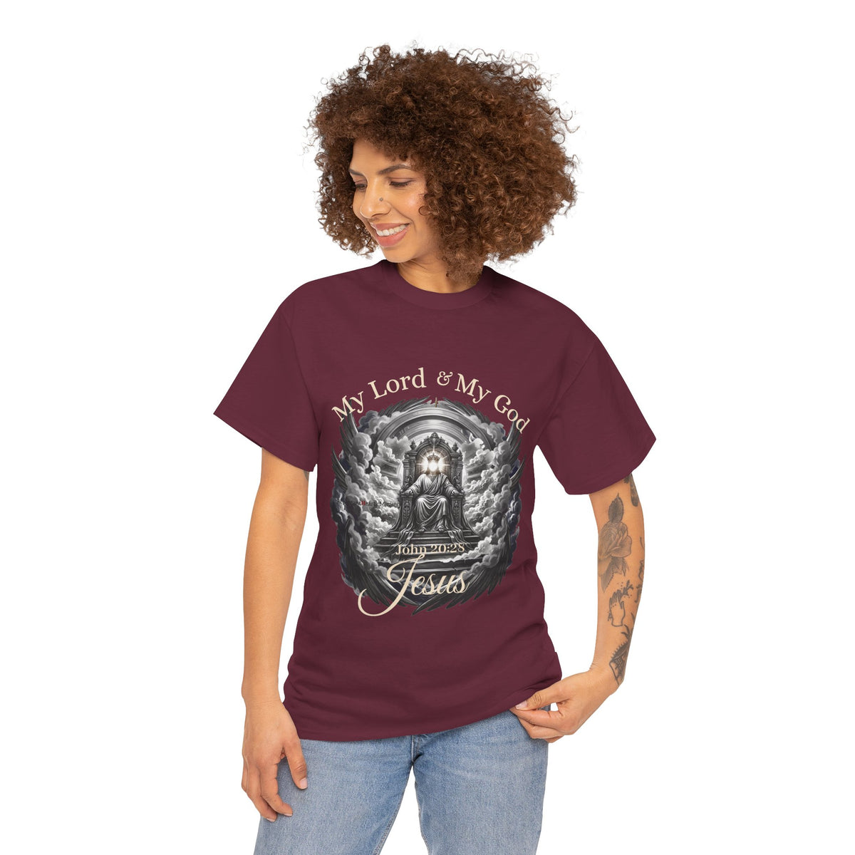 Jesus on the Throne "My Lord & My God" Christian Faith Tee