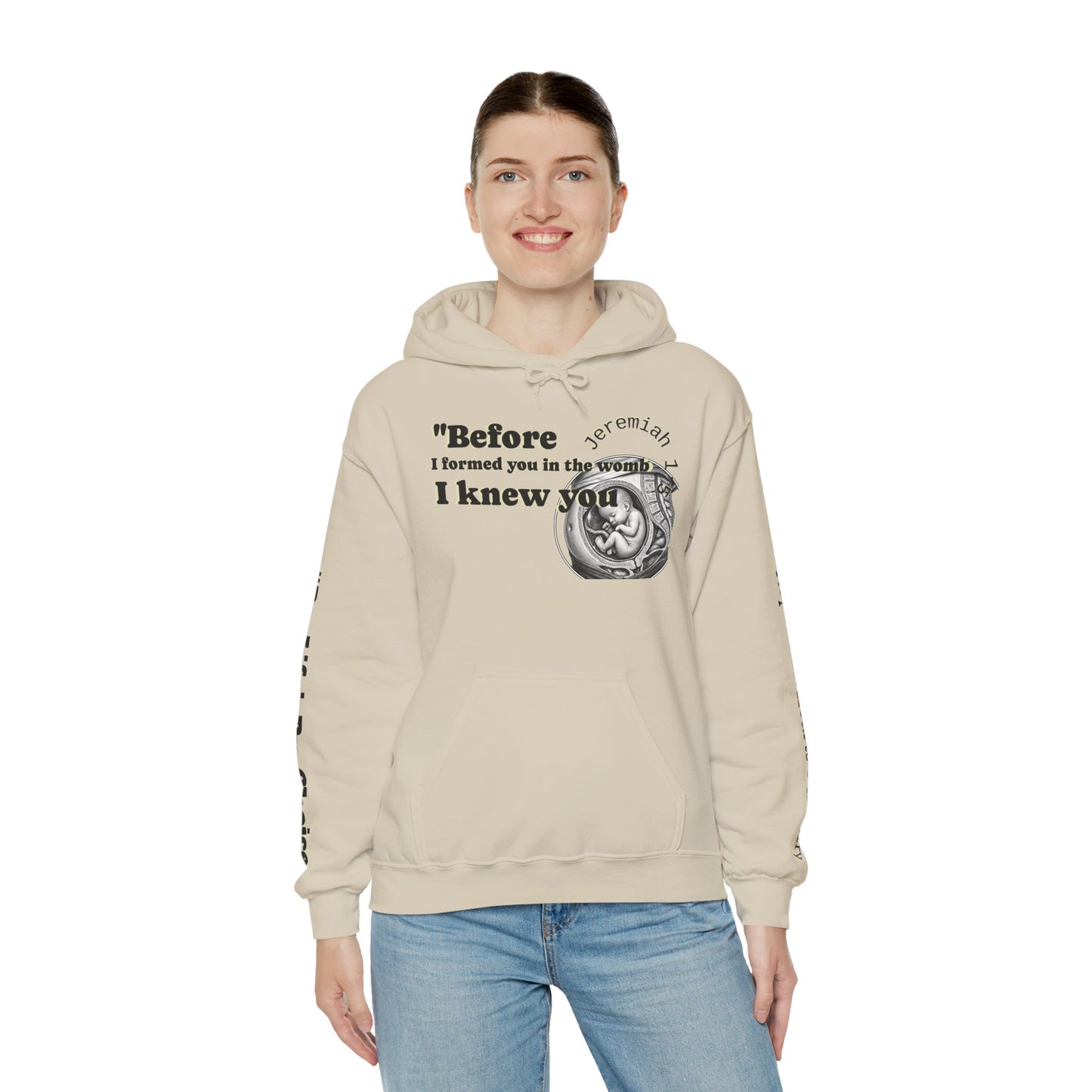 Abolish Abortion Heavy Blend™ Jeremiah 1:5 Hooded Sweatshirt