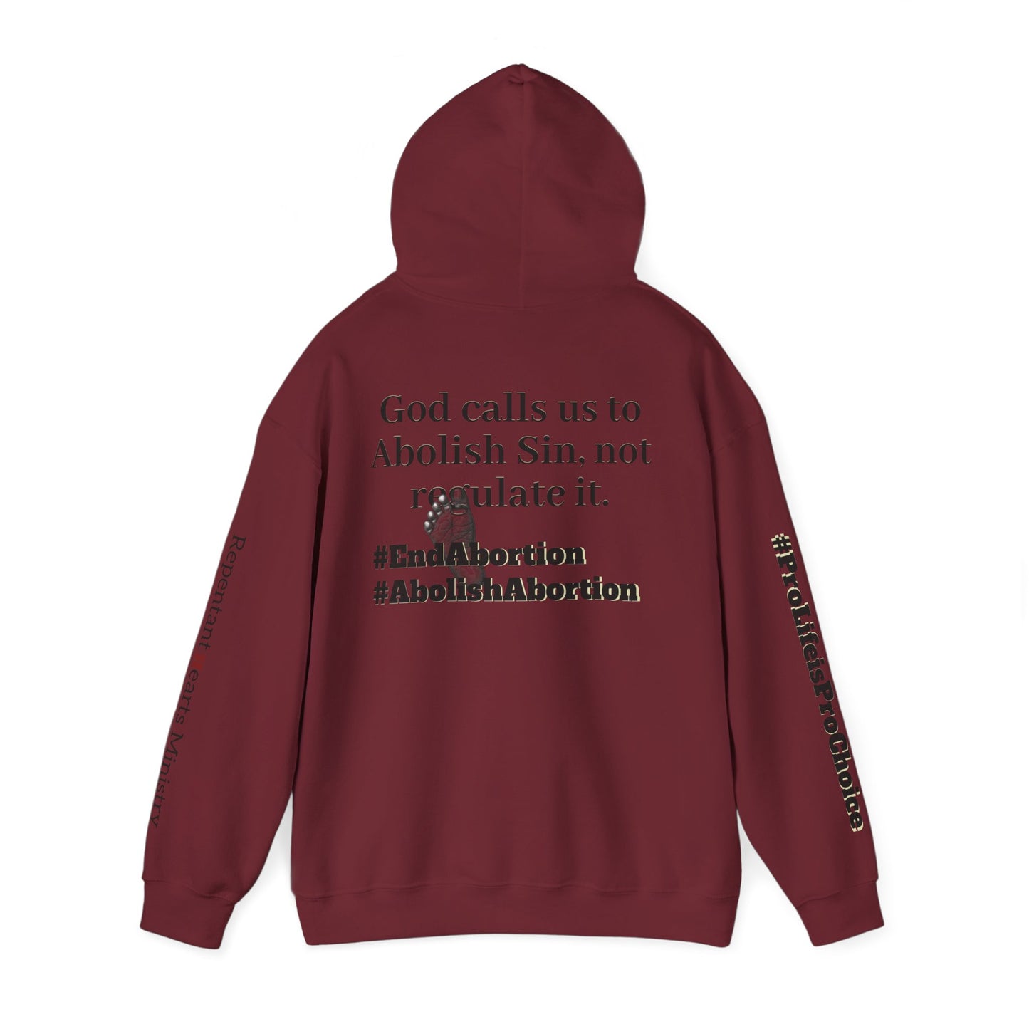 Abolish Abortion Heavy Blend™ Jeremiah 1:5 Hooded Sweatshirt