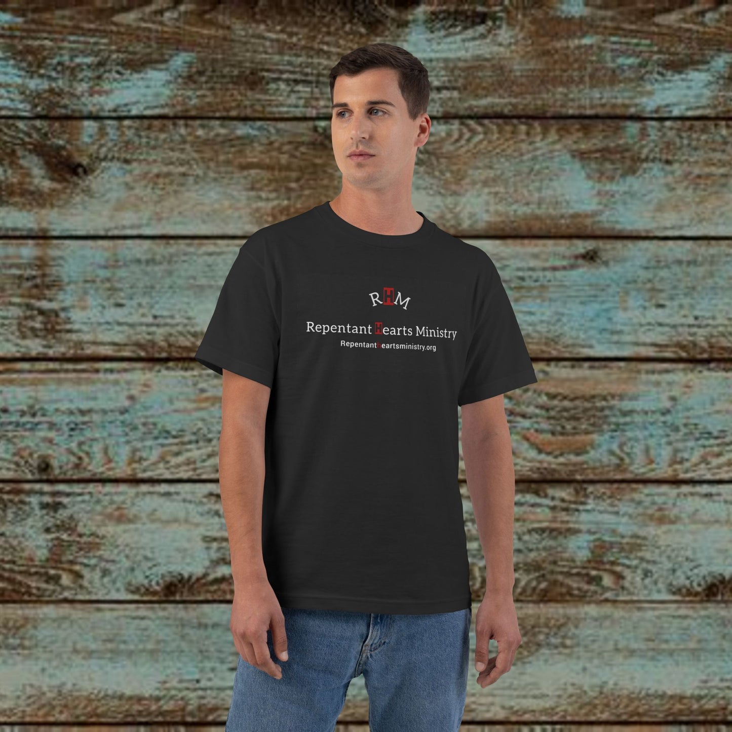 Matt 11:28- Repentant Hearts Ministry- Scripture T-Shirt - Christian Faith Graphic Tee