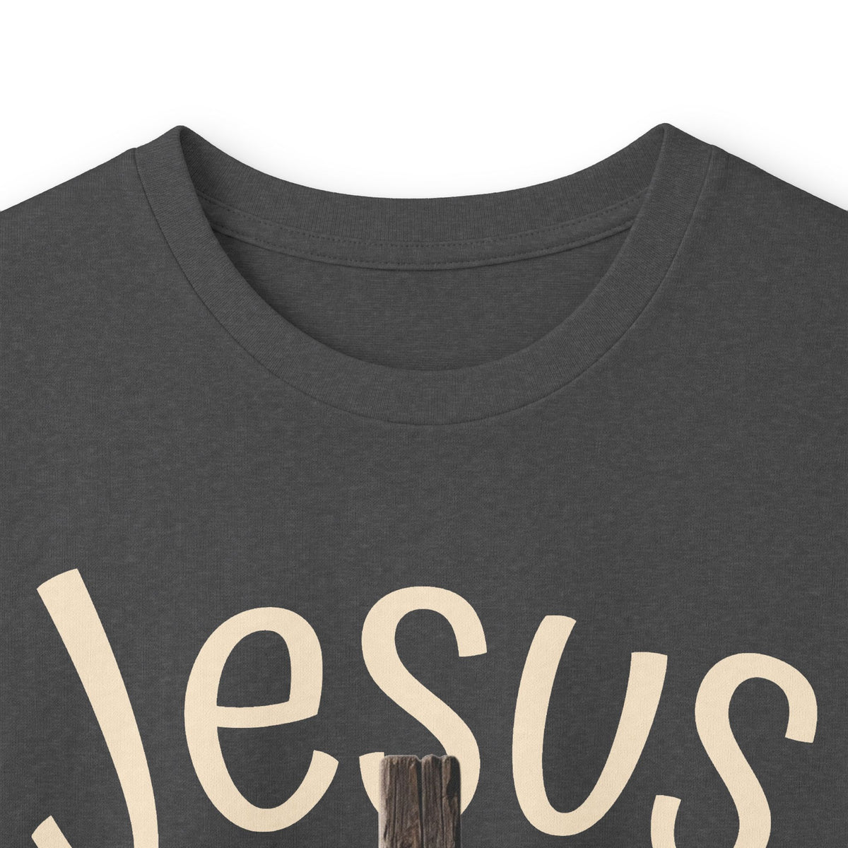 Jesus Saves with Cross image Long Sleeve T-shirt — 1 Cor. 15:3-4 Scripture