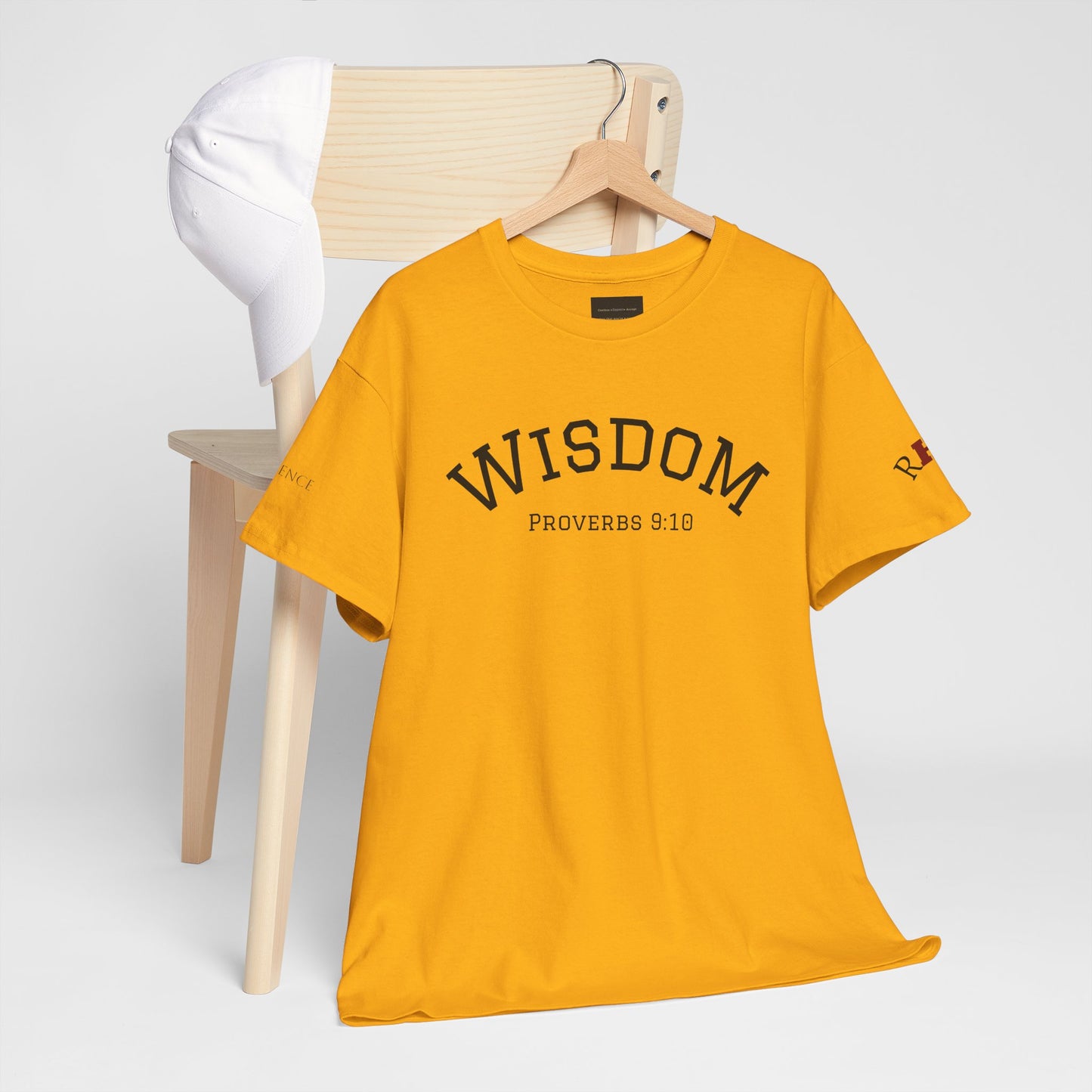 "Wisdom" Proverbs 9:10 T-shirt — "The fear of the Lord is the beginning of wisdom" Christian Scripture