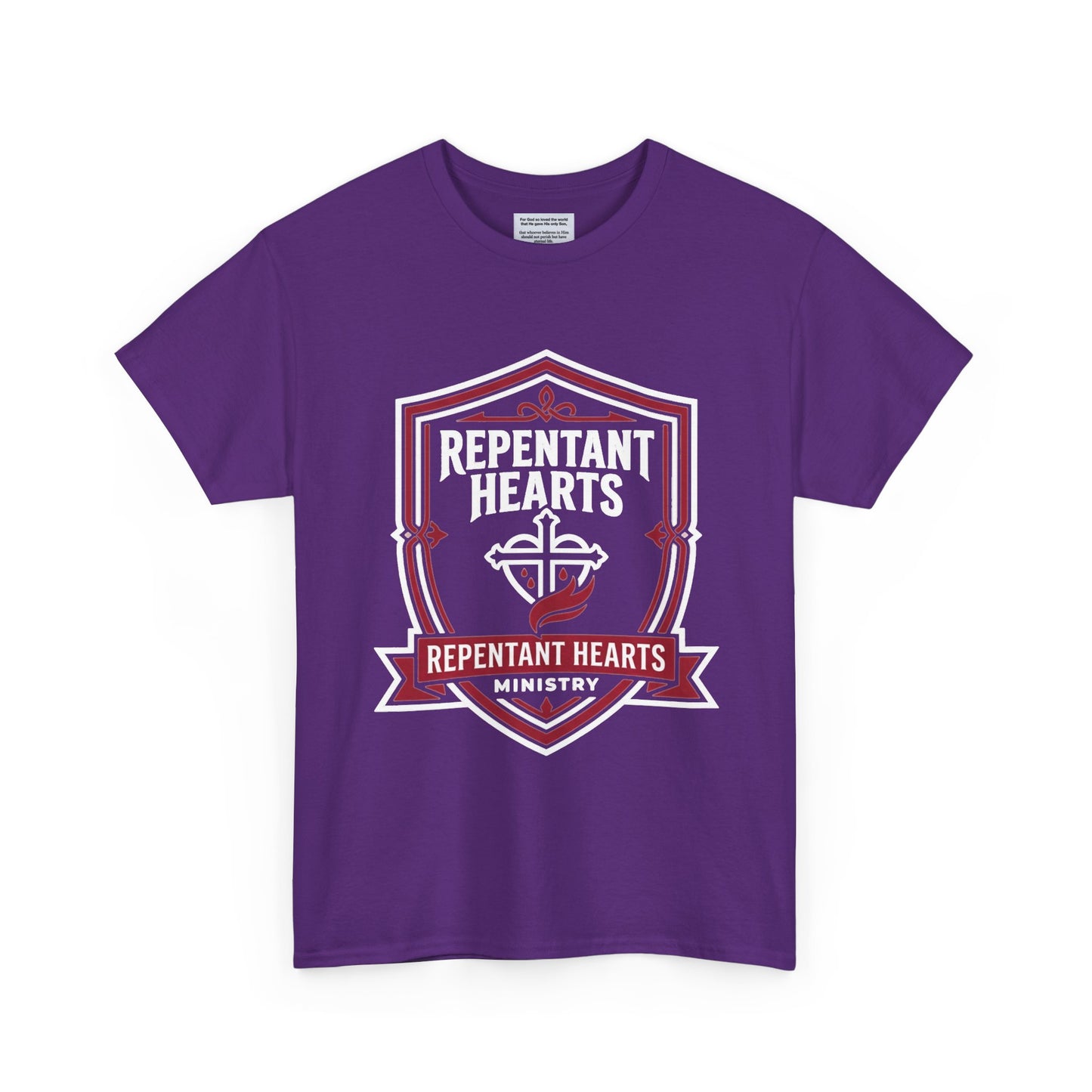 Rev 2:5 T-Shirt- Repentant Hearts Ministry Tee — RHM Logo & Menorah Back Print