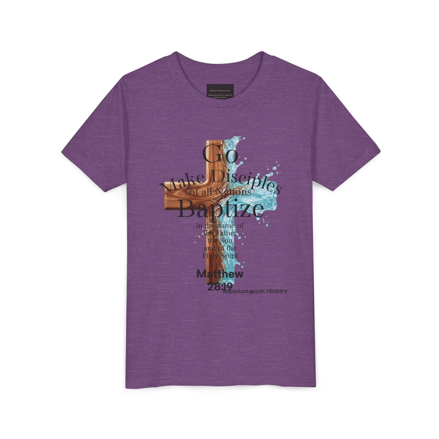 Youth Christian Matthew 28:19 – "Go, Make Disciples and Baptize" Kids T-Shirt