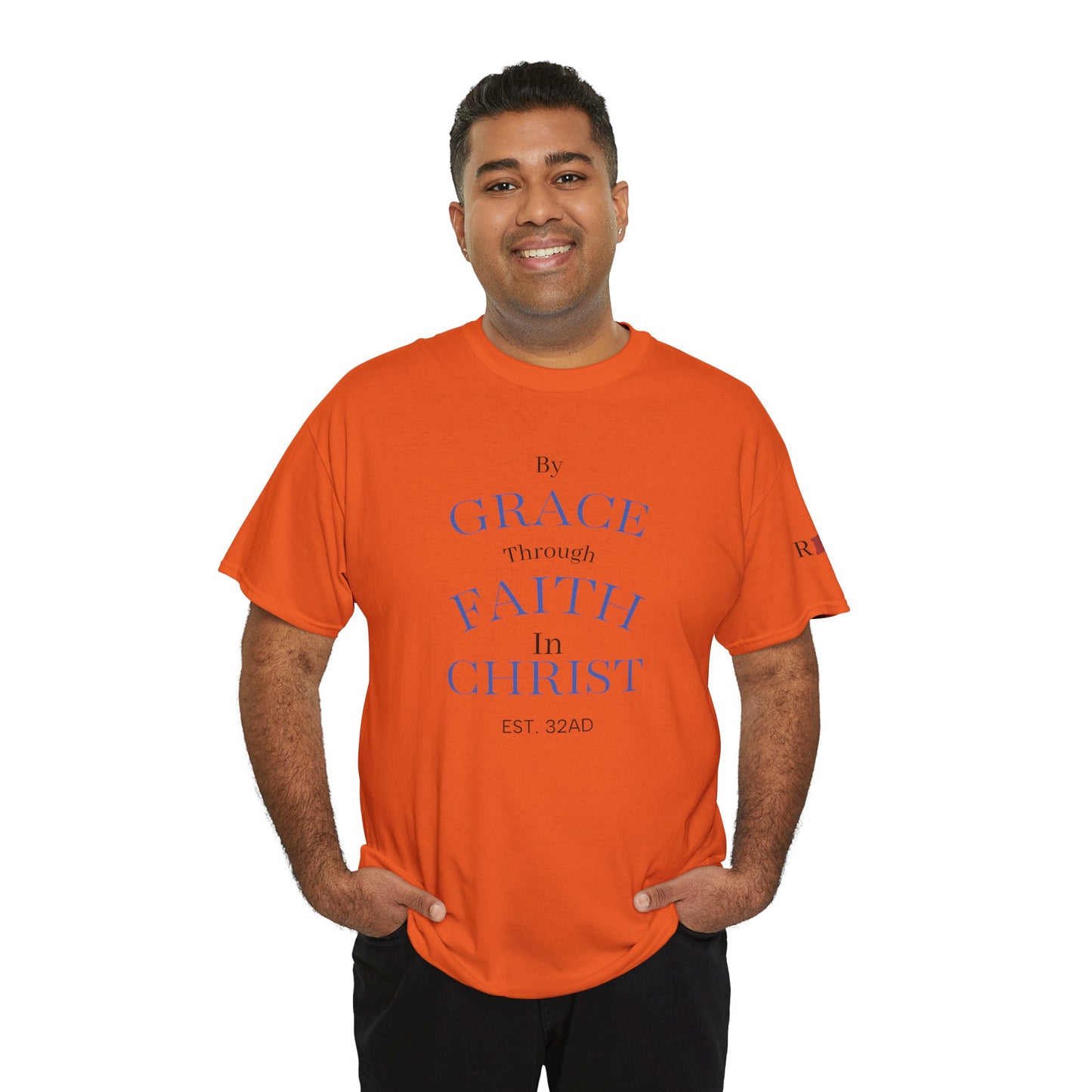 Ephesians 2:8-9 T-Shirt — "By Grace Through Faith in Christ" Christian Tee