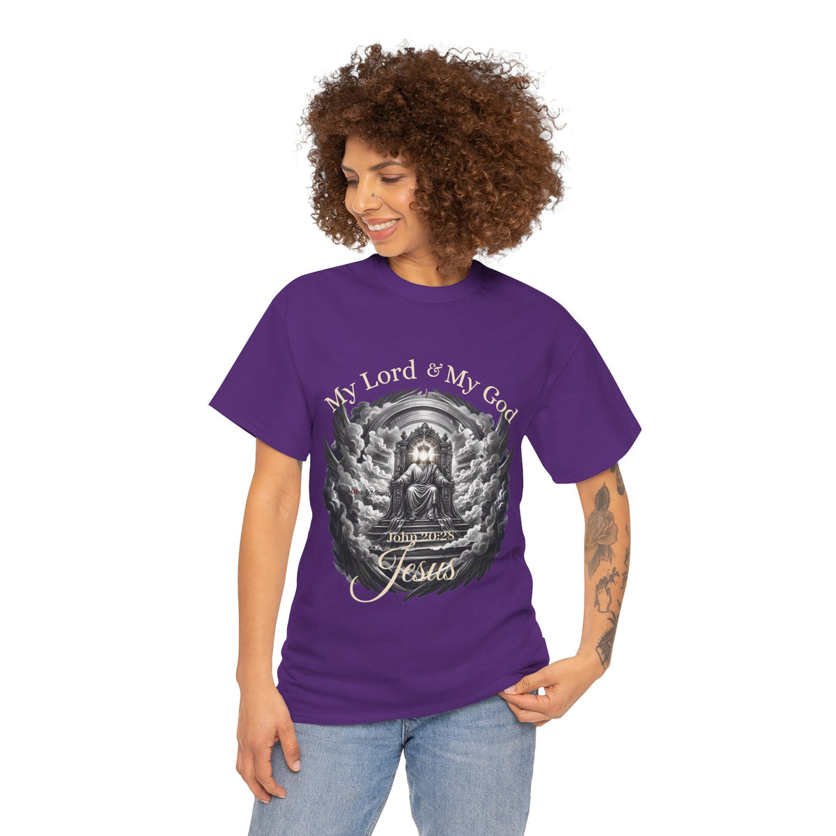 Jesus on the Throne "My Lord & My God" Christian Faith Tee
