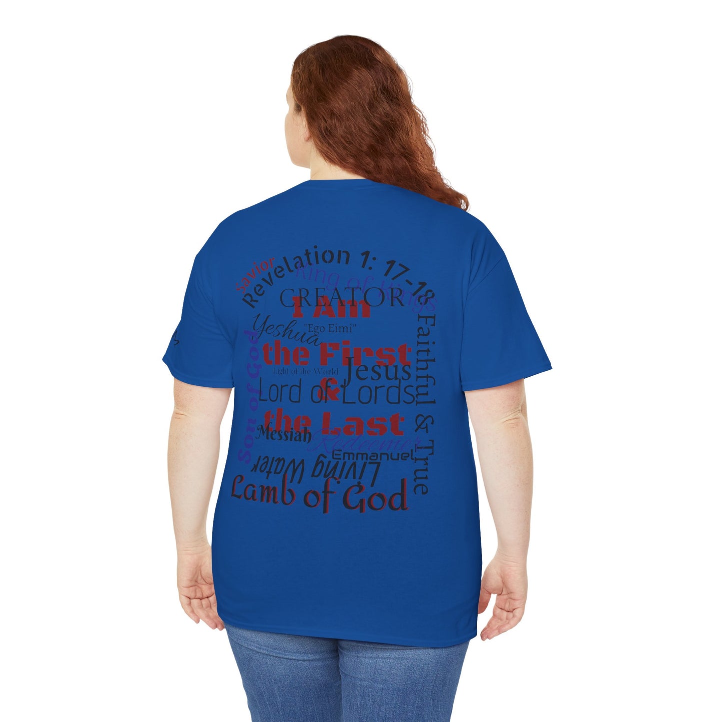 Alpha Omega T-shirt "I Am the First & the Last" Names of Jesus
