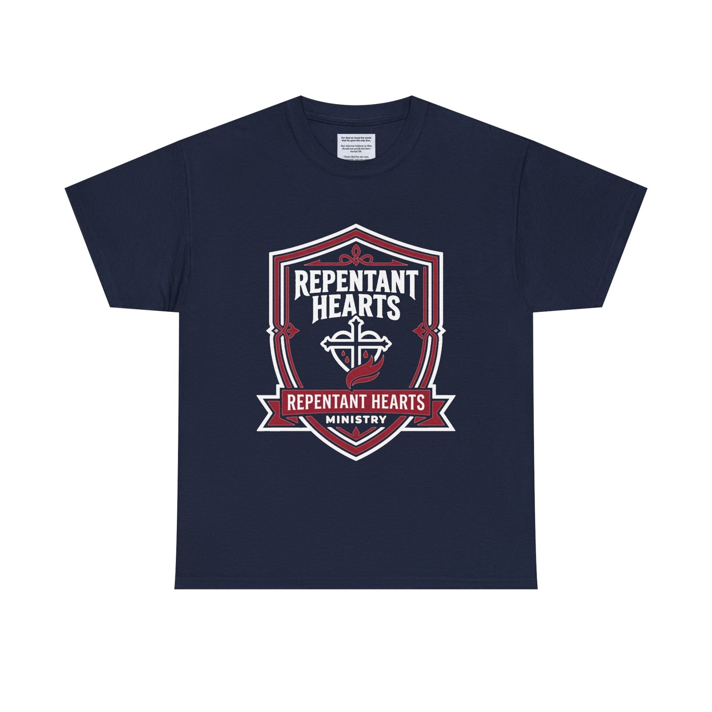 Rev 2:5 T-Shirt- Repentant Hearts Ministry Tee — RHM Logo & Menorah Back Print