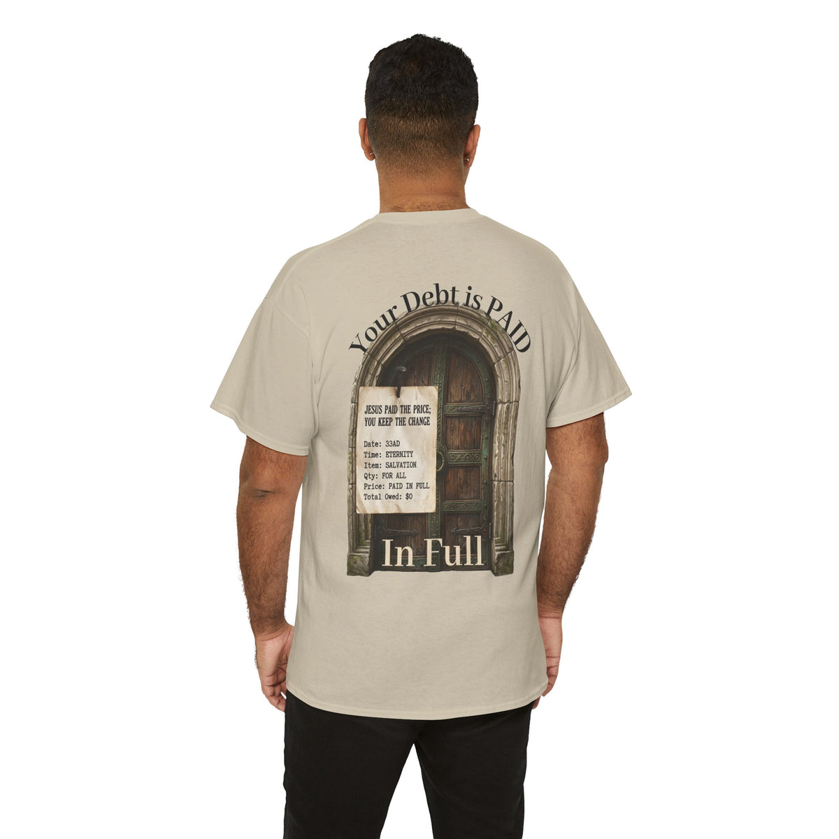 Your Debt Is Paid Romans 6:23 Inspirational- Christian Cross T-Shirt