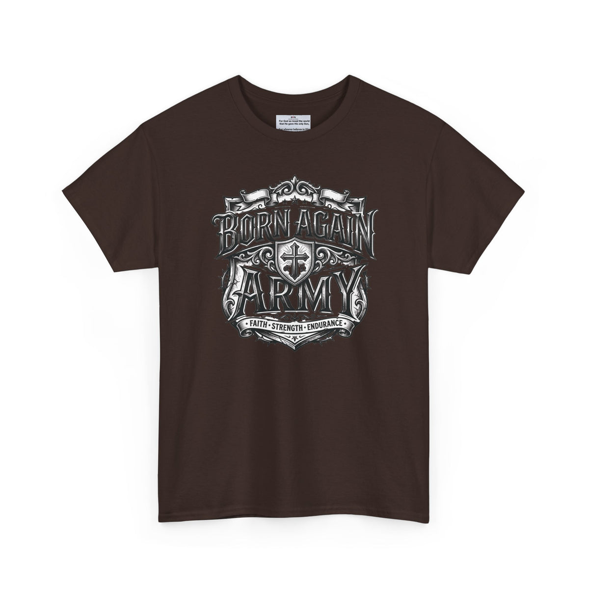 Born Again Army T-Shirt — Christian Faith Graphic Tee (1 Peter 1:23)