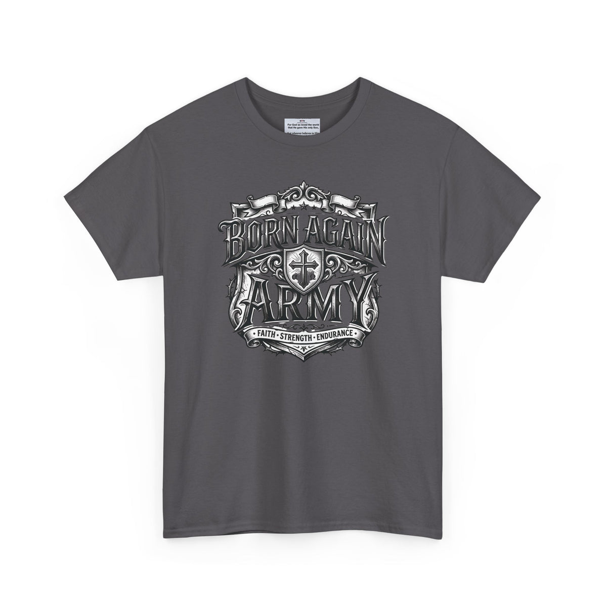Born Again Army T-Shirt — Christian Faith Graphic Tee (1 Peter 1:23)