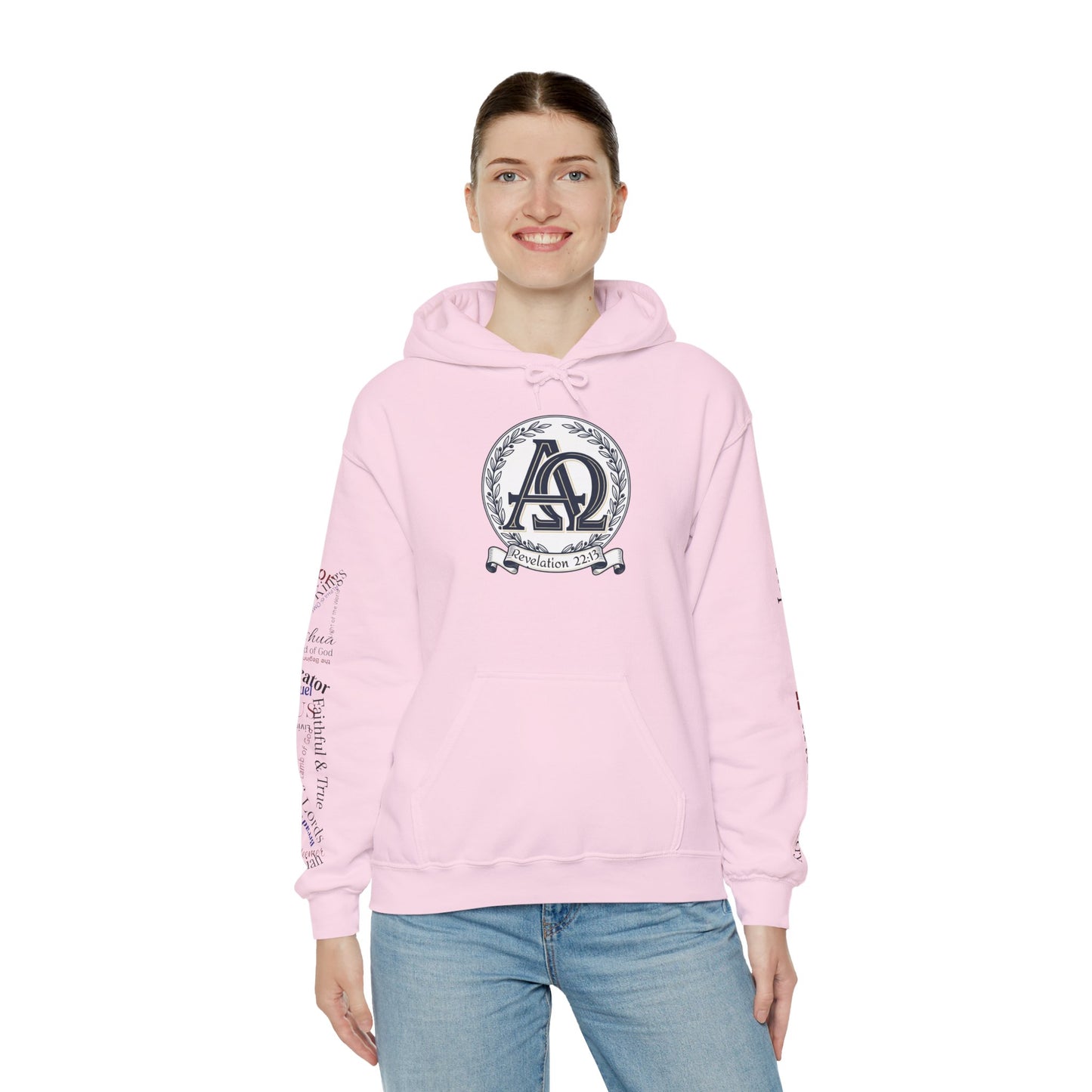 Alpha Omega Hoodie — "I Am the First & the Last" Names of Jesus