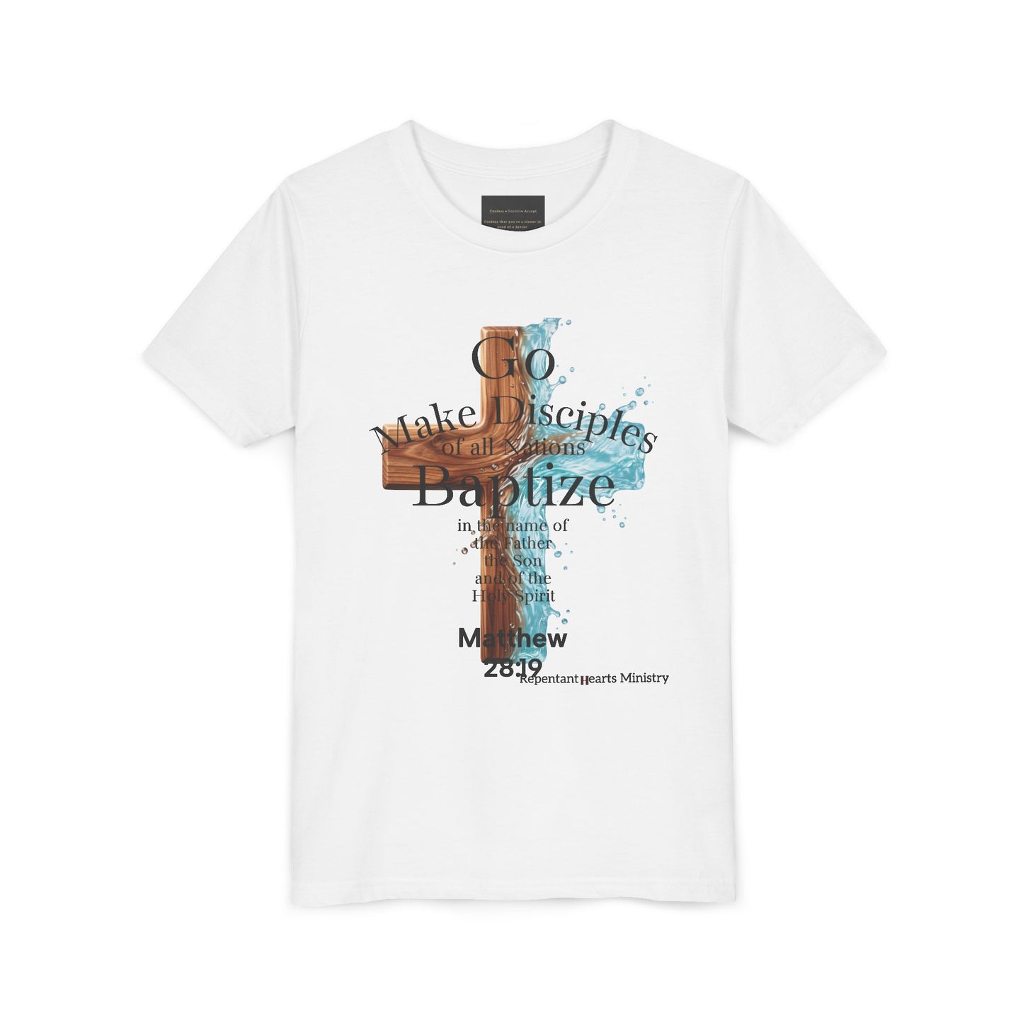 Youth Christian Matthew 28:19 – "Go, Make Disciples and Baptize" Kids T-Shirt