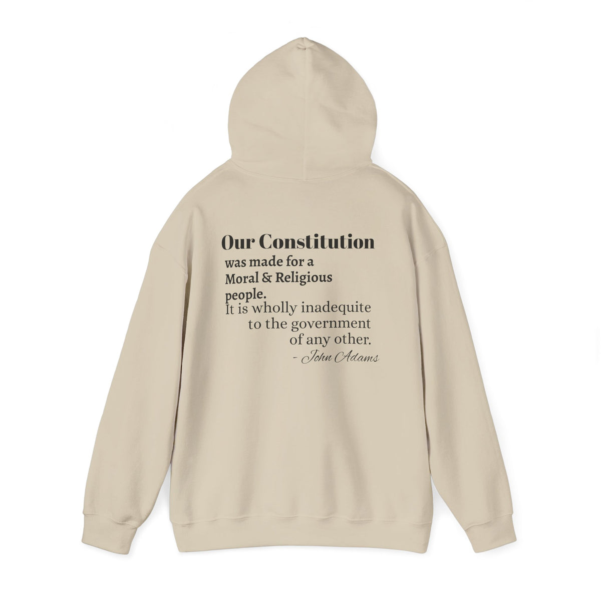 Morality Matters Hoodie — Jesus & John Adam's Quote Sweatshirt